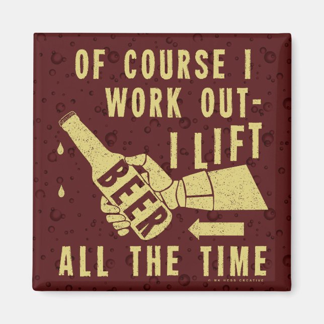 Lusnyare Bärare i Humor med brunstbubblor Magnet (Framsidan)