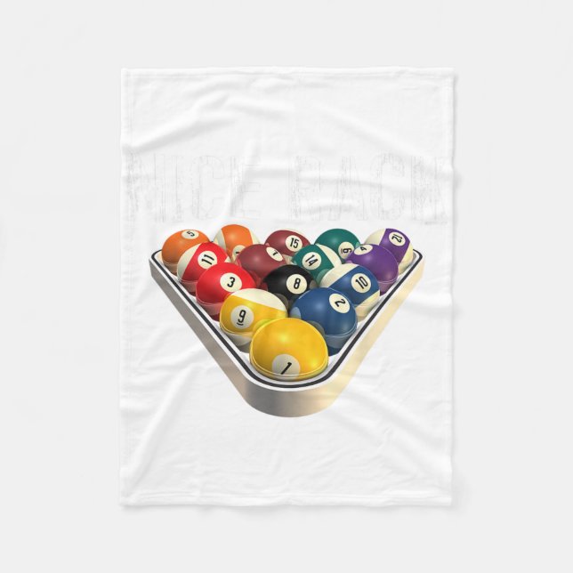 Lusnyare Bassäng Billiards Nice-rack Fleecefilt (Framsidan)