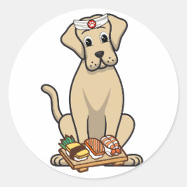 Lusnyare Big hund är en sushi-kock Runt Klistermärke