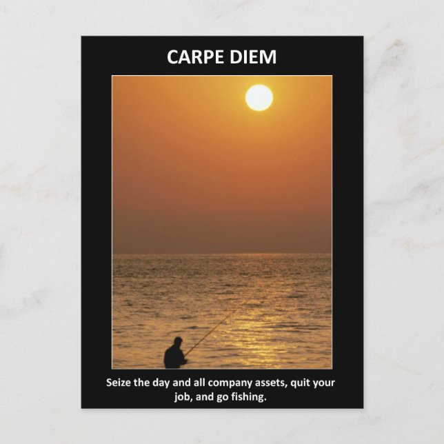 Lusnyare Carpe Diem eize Day Vykort (Framsida)