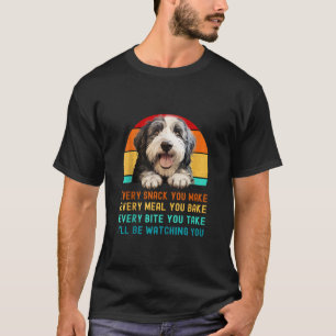 Lusnyare engelska Sheepdog Puppy Hund Mamma Pappa T Shirt