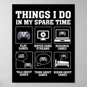 Lusnyare Gamer Sak I gör jag i mitt spel för svärd Poster