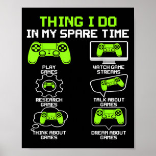 Lusnyare Gamer Sak I gör jag i mitt spel för svärd Poster