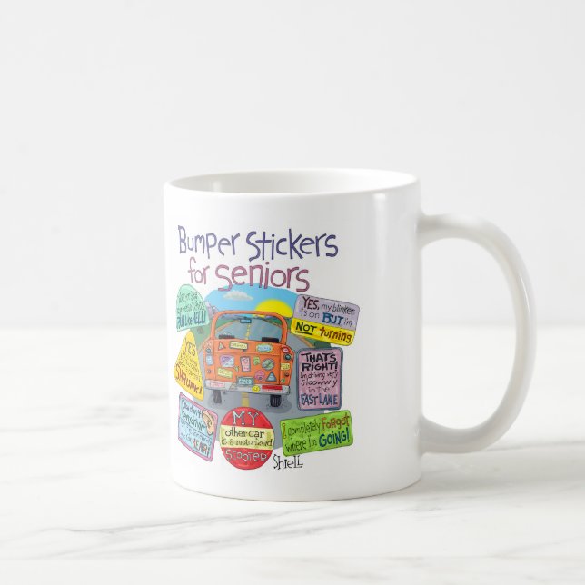Lusnyare Geezer Pension-gåva - Bumper Stickers Kaffemugg (Höger)