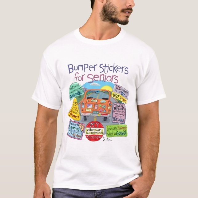 Lusnyare Geezer Pension-kort - Bumper Stickers T Shirt (Framsida)