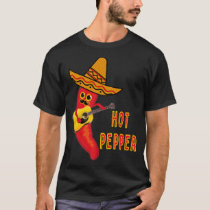 Lusnyare Hett Pepper Guitar Spelar Mariachi Jalape T Shirt