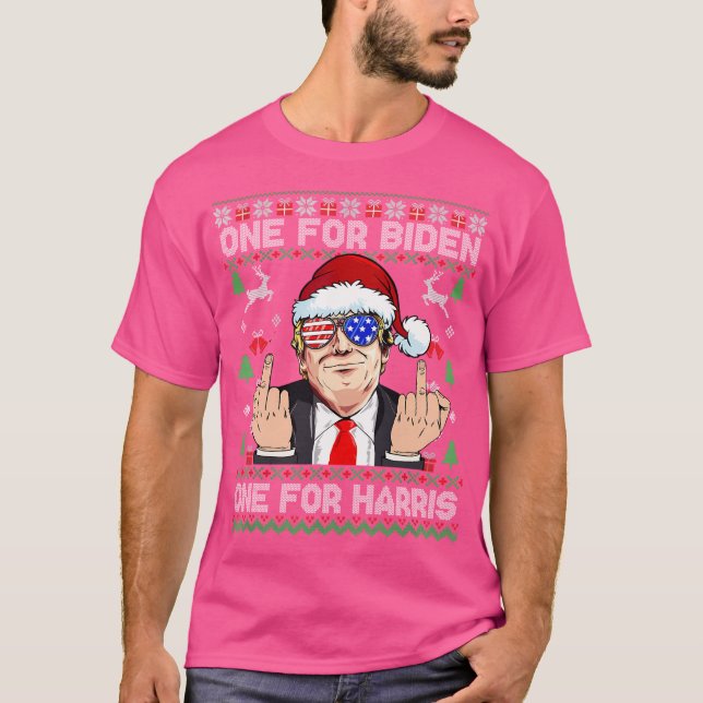 Lusnyare jultomtenhet för anti-biden Ugly jul T Shirt (Framsida)