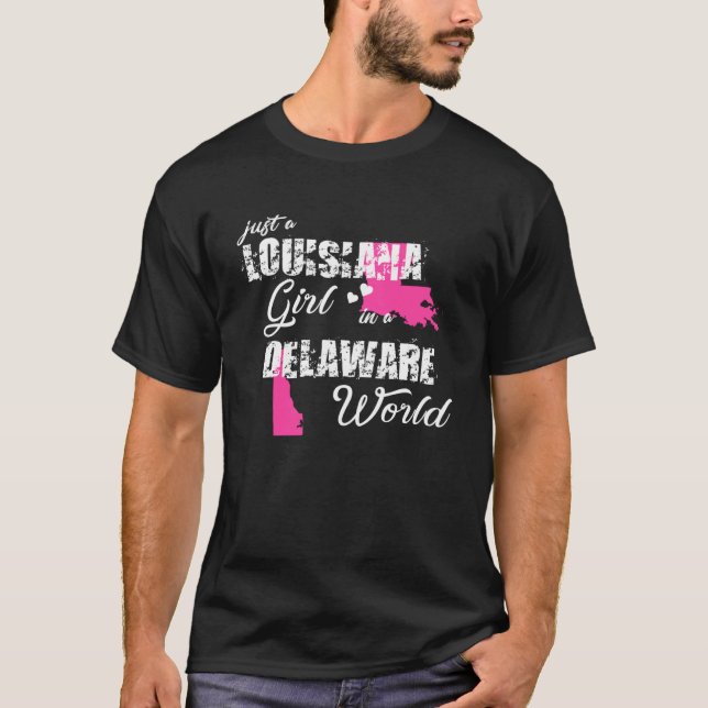 Lusnyare Louisiana Shirts Bara en Louisiana-flicka T Shirt (Framsida)