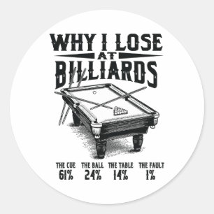Lusnyare miljarder varför jag förlorade på Snooker Runt Klistermärke