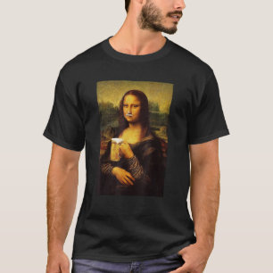 Lusnyare Mona Lisa Drink Beer Shirt Funny Dricknin T