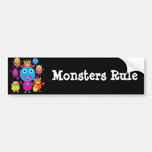 Lusnyare Monster Bash Cute Creatures Party Bildekal