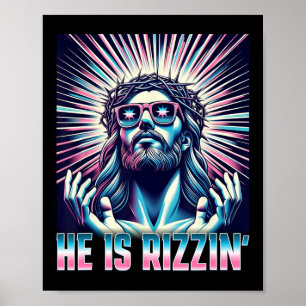 Lusnyare Påsk Resurrection Rizz Meme Han är Rizzin Poster