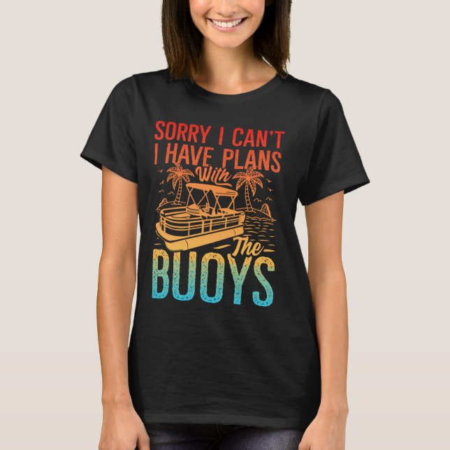 Lusnyare Pontoon Boat Art for Boating Manar Pontoo T Shirt (Framsida)