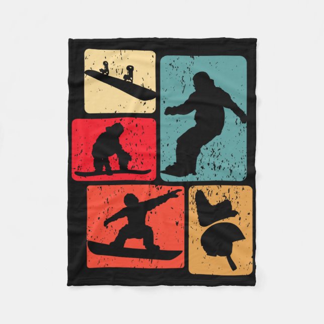 Lusnyare Snowboarding Älskare Snowboarder Winter S Fleecefilt (Framsidan)