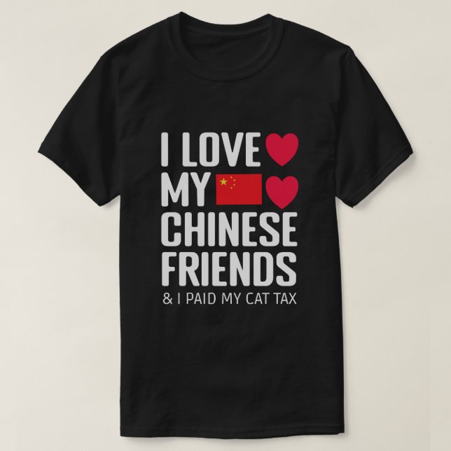 Lusnyare Social Media I Kärlek kinesiska vänner Ka T Shirt (Design framsida)