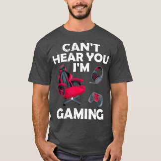 Lusnyare spelspelspelarpresentens hörlurar att hör t shirt