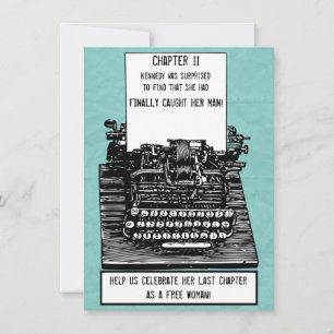 Lusnyare Vintage Typewriter Bachelorette Party Inb Inbjudningar