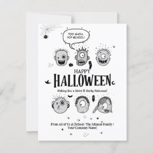 Lusnyare Wacky Monster Kids Halloween-vykort Vykort