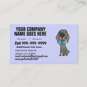Lusnyare Weimaraner-Hund med ben Visitkort