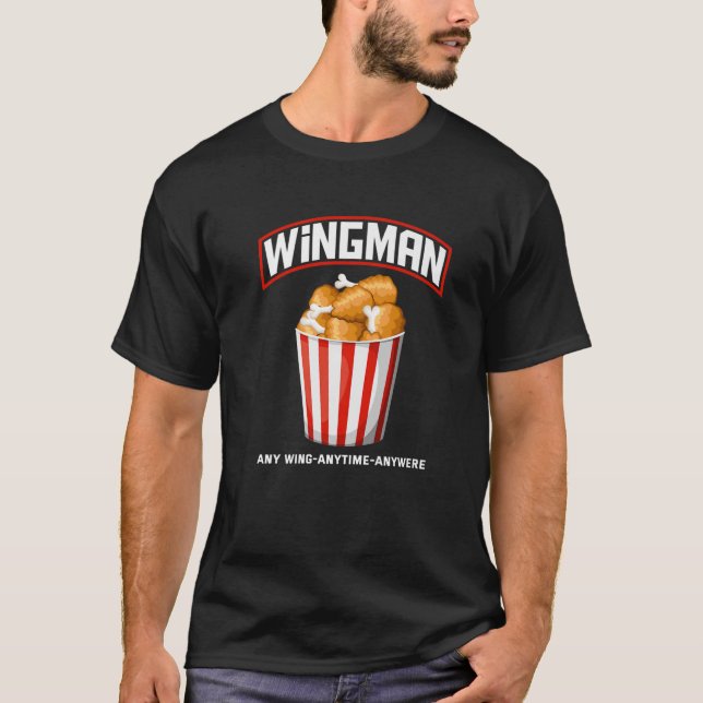 Lusnyare Wingman när som helst i Vinge, var som he T Shirt (Framsida)