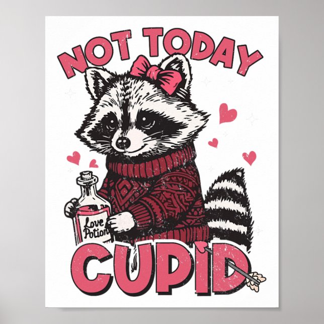 Lusnyårsaxen inte idag Cupid Valentine Meme Valent Poster (Framsidan)