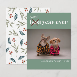 Lusnyaste Okayest Bästa året någonsin för fotonyår Julkort