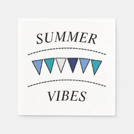 Lusnybuntning Sommarvibes Square Sticker Pappersservett
