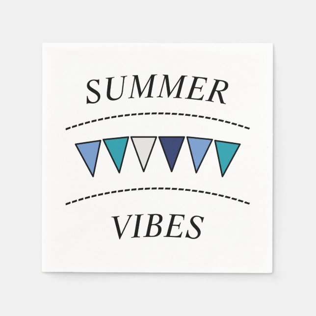 Lusnybuntning Sommarvibes Square Sticker Pappersservett (Framsidan)