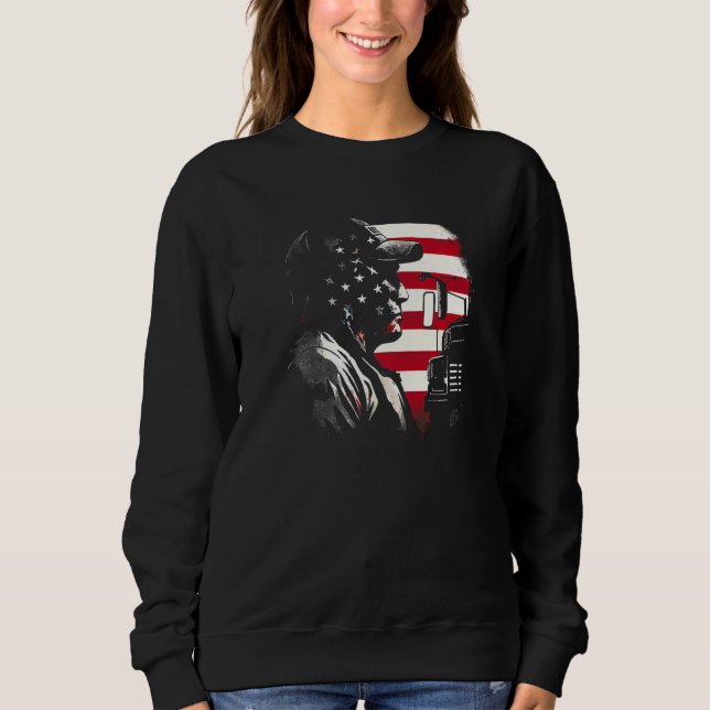 Lusnychare American Big Rigs Diesel Lastbil Driv T Shirt (Framsida)