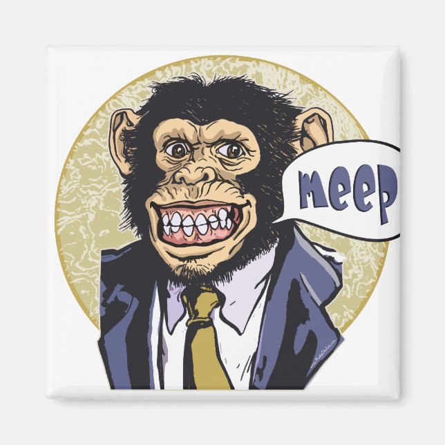 Lusnychimpanzee på Meep av Mudge Studios Magnet (Framsidan)