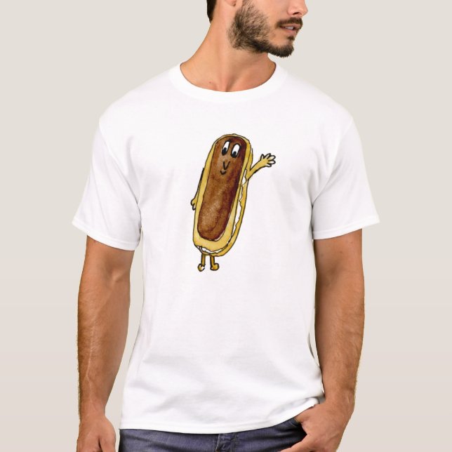 Lusnychoklad Eclair Quirky Cake Tecknad Art Tee (Framsida)