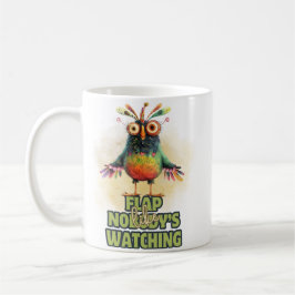 Lusnycitat Funny Quirky Whimsical Bird Kaffemugg