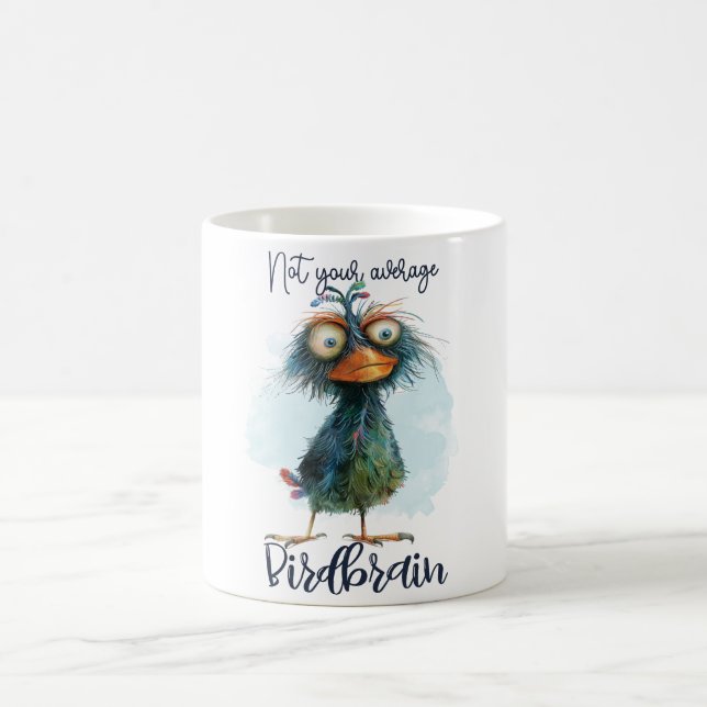Lusnycitat Funny Quirky Whimsical Bird Kaffemugg (Center)