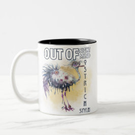Lusnycitat Funny Quirky Whimsical Bird Två-Tonad Mugg