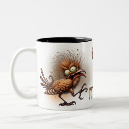 Lusnycitat Funny Quirky Whimsical Bird Två-Tonad Mugg