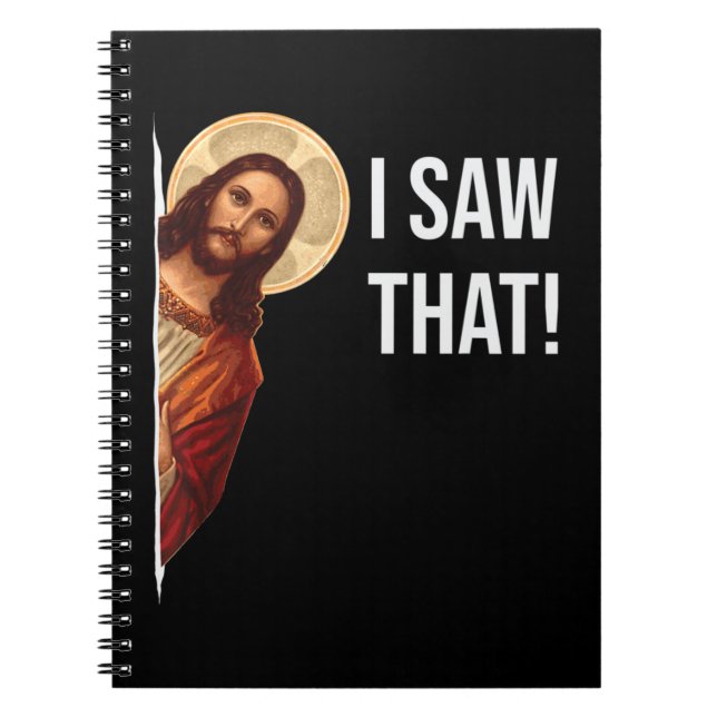 Lusnycitat Jesus Meme Jag såg att Christian T-Shir Anteckningsbok (Framsidan)