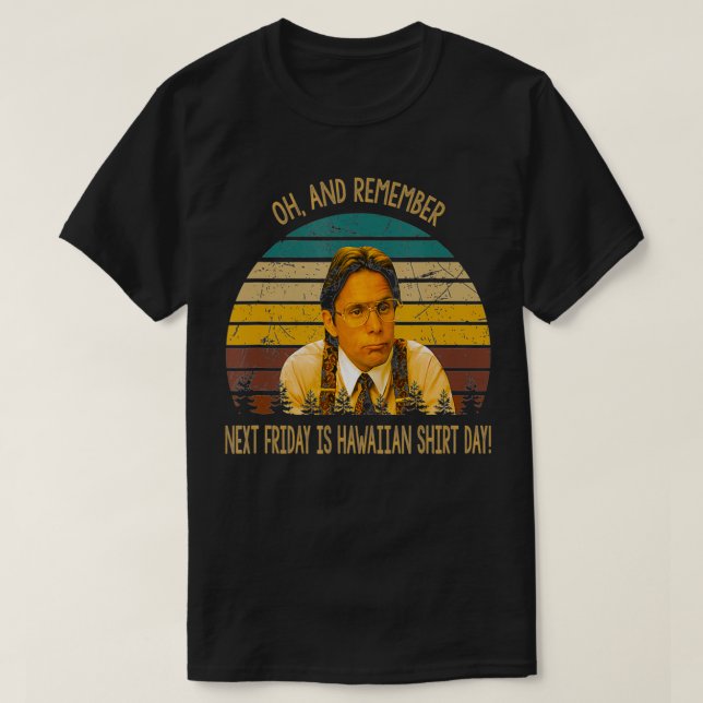 Lusnycitat Oh Net Fredag är Hawaii Day logotyp T Shirt (Design framsida)