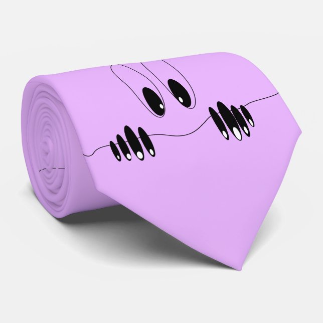 Lusnyck Curiosity Öga Neck Tie Lycklig Smile Slips (Rullad)
