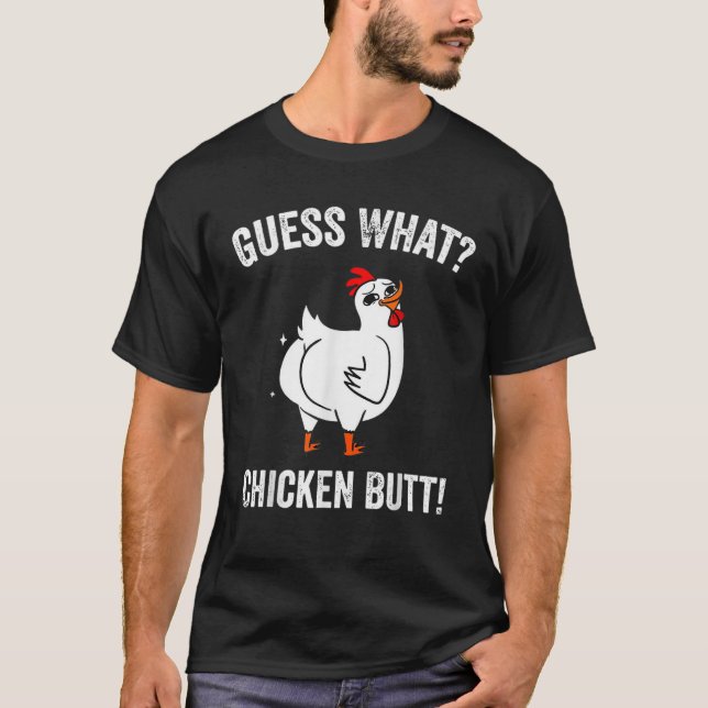 Lusnydjur gissar vad kyckling knöt cute Chickens T Shirt (Framsida)