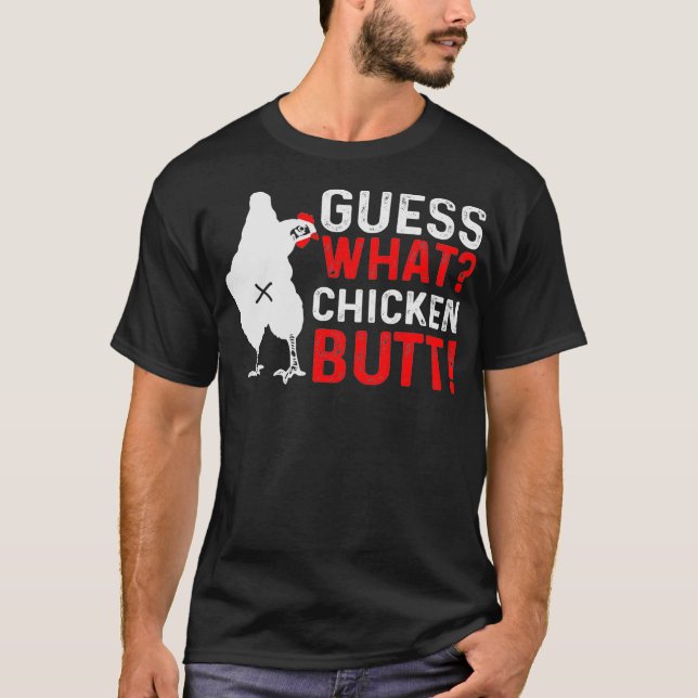 Lusnydjur gissar vad kyckling knöt cute Chickens T Shirt (Framsida)