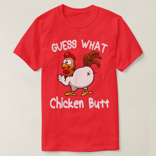Lusnydjur gissar vad kyckling knöt cute Chickens T Shirt (Design framsida)