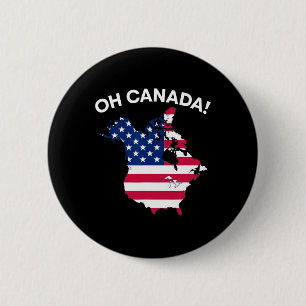 Lusnye president Trump som säger Oh Canada USA Knapp