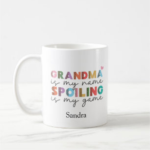 Lusnyfärgad mormor är min Namn-kaffe Mugg