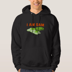 Lusnyfikad Fried Grönt Ham och Eggs Days Jag är Sa Hoodie