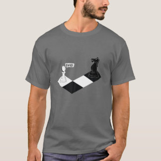 Lusnyfiken chess, att Knight skriker på pawn - för T Shirt