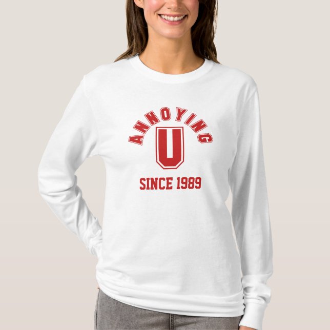 Lusnyfiken på Dam Sweatshirt, Red T Shirt (Framsida)