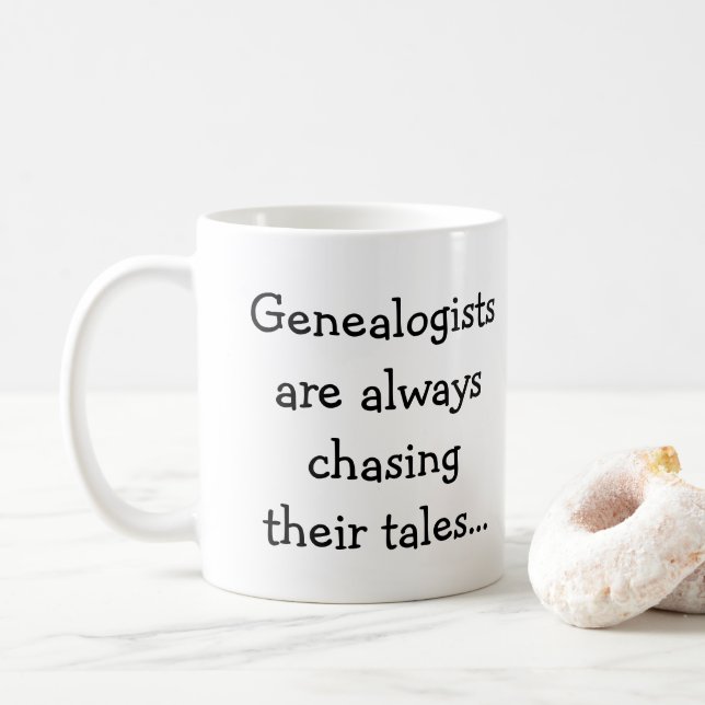 Lusnygenealoist som jagar deras tal Humor-citat Kaffemugg (Med munk)