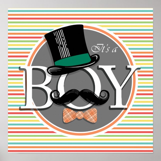 Lusnygg babyskare Bright Rainbow Rand Poster (Framsidan)