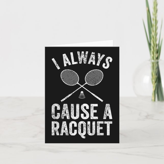 Lusnygg Badminton Player-träning... Kort (Framsida)