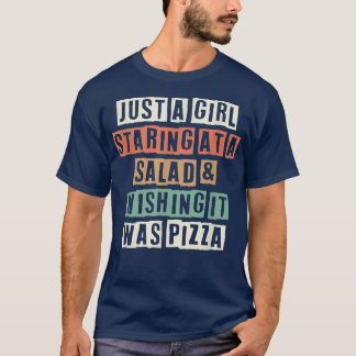 Lusnygg bara en flicka som stirrar på en sallad oc t shirt